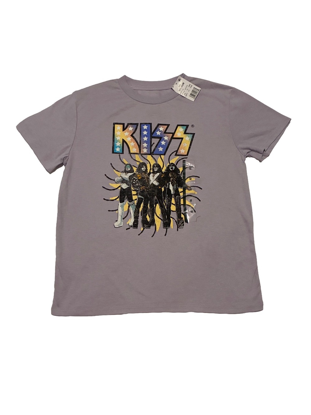 KISS Band Light Purple Kids Graphic T-Shirt Size M NWT
